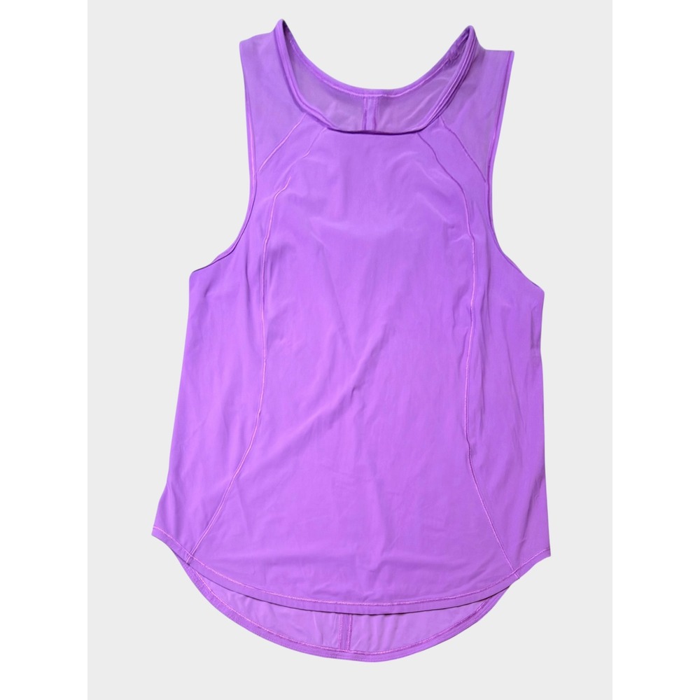 Lululemon Sculpt Tank Purple Mesh Back Athletic Workout Shirt Women's Size 6 T10